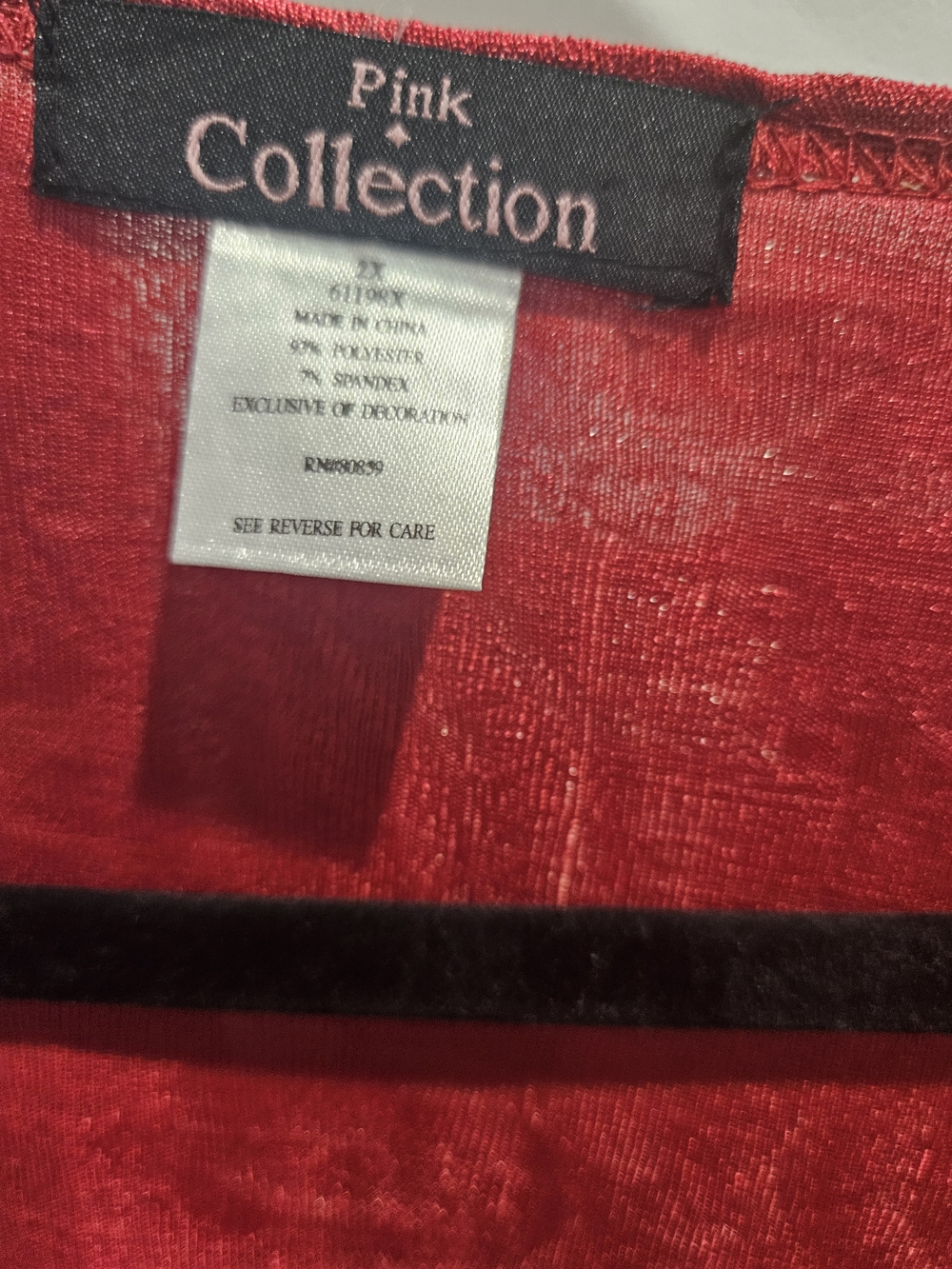 Red Embroidered Open-Front Tunic - Picture 2 of 2